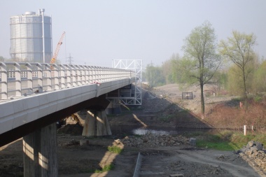Potrubí odvodnění dálniční most přes Ostravici