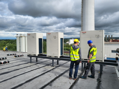 VEOLIA Přerov - VZT, Montáž zařízení a dodávka potrubí